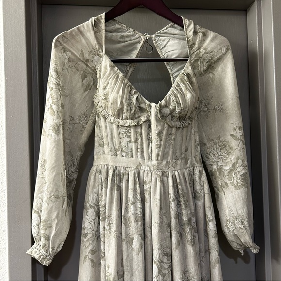 white christmas dresses The Carmella Dress in Blue Tapestry Rose 8 / Blue Tapestry Rose main image 1